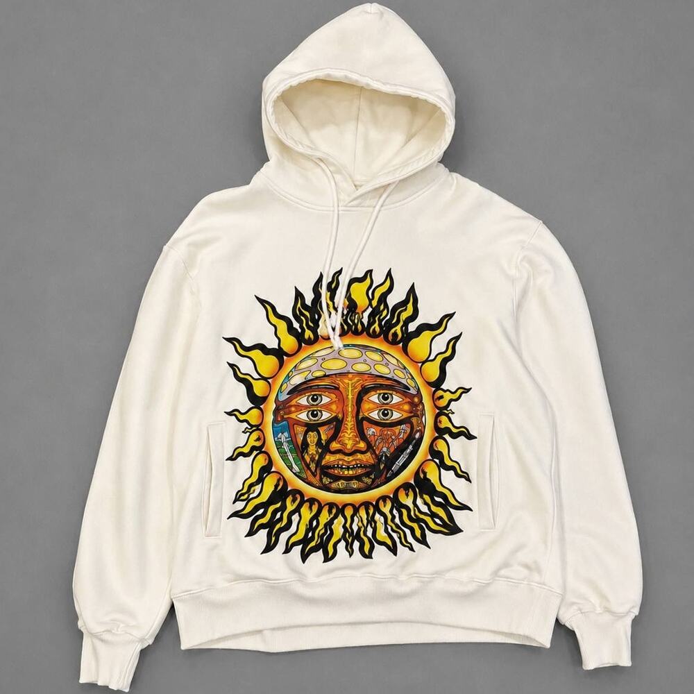 Lifted Anchor White Sun Hoodie - Perfect for Sunny Days